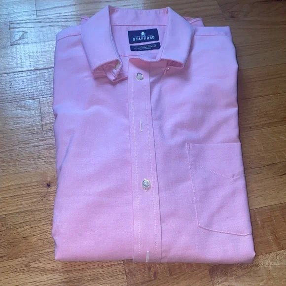 stafford pink dress shirt Stafford | Shirts | Pink Stafford Dress Shirt 5 12 Used